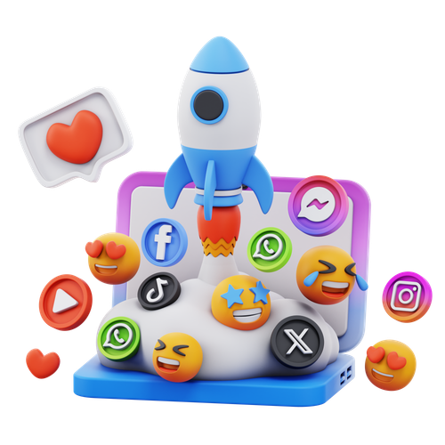 Social media accounts startup